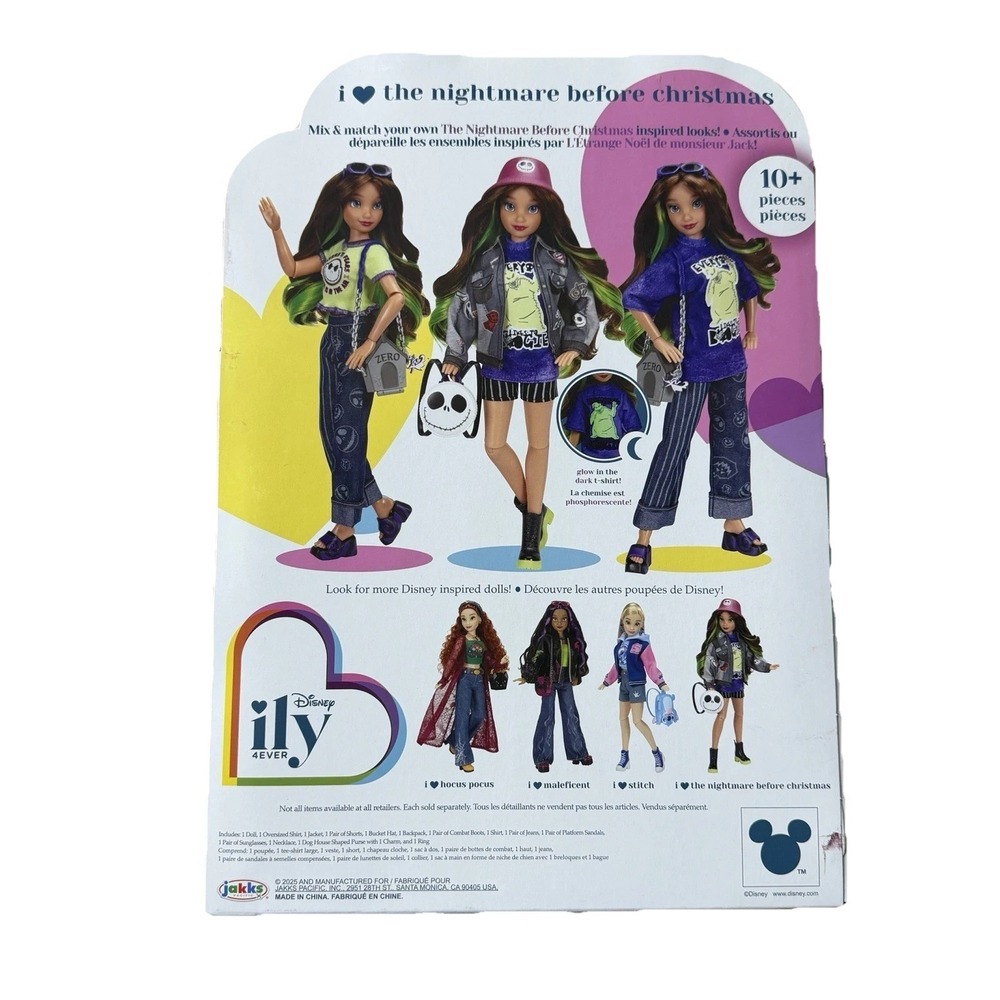 Disney ILY 4Ever I LOVE THE NIGHTMARE BEFORE CHRISTMAS Deluxe Fashion Doll NEW! - Picture 2 of 6